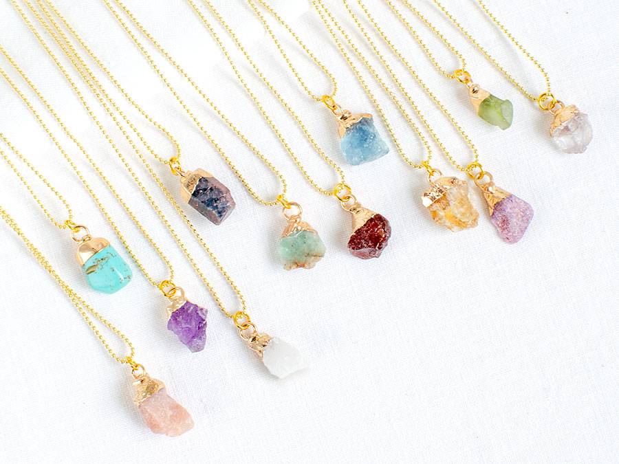 Renna Deluxe GEBURTSSTEIN Juli Kette Gold Fabrikladen
