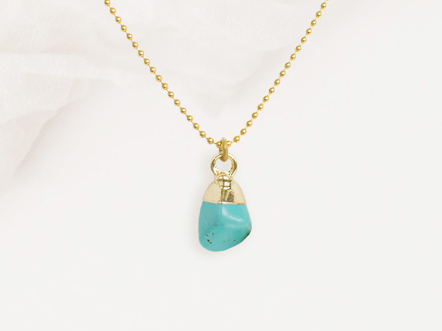 Renna Deluxe GEBURTSSTEIN Dezember Kette Gold zollfrei
