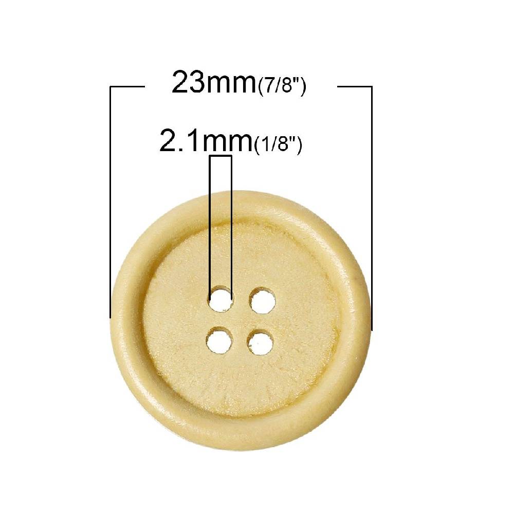 Sadingo Holzknöpfe / 50 Stk. / Ø 2,3 cm Kostenloser Versand international
