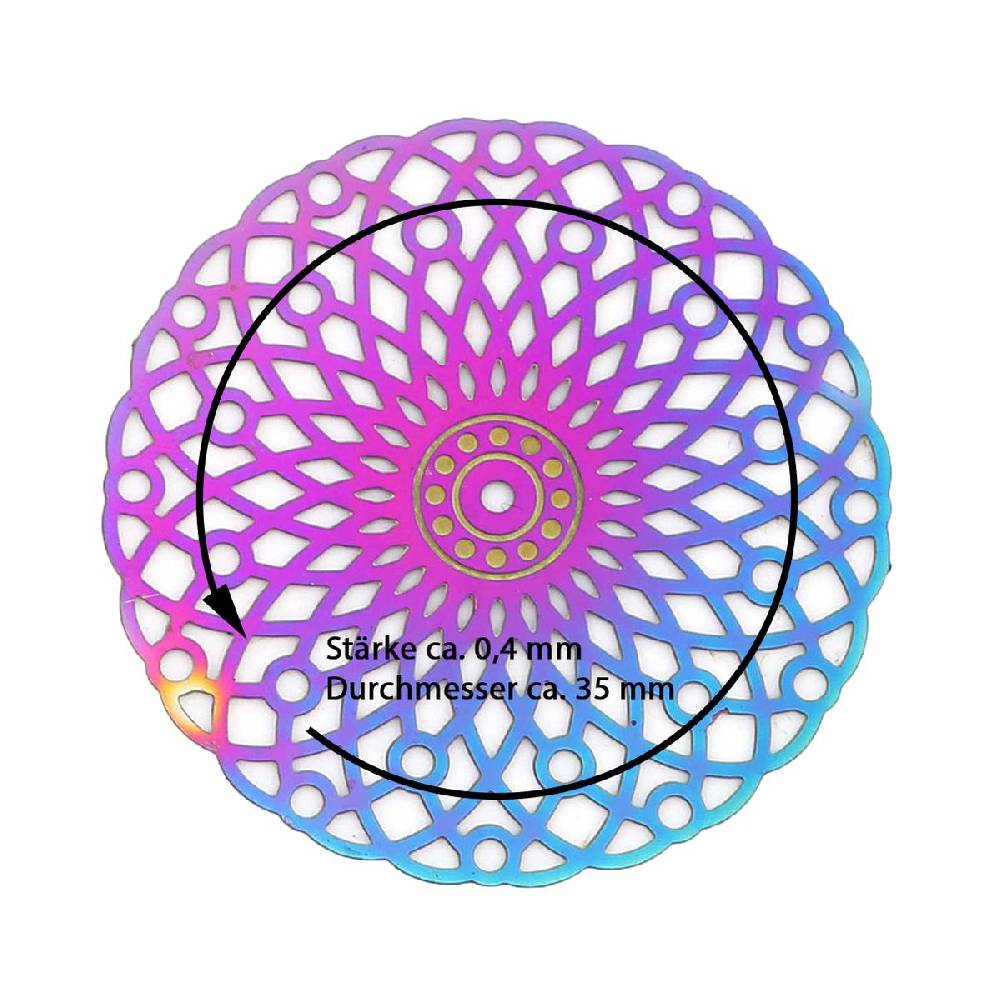 Sadingo Schmuckverbinder Mandala | 10 Stück, 31x30mm Preisnachlass