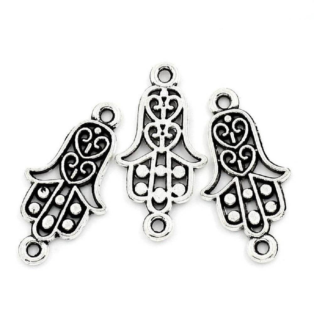 Sadingo Schmuckverbinder Hamsa Hand | 50 Stück, 25x13 mm Weihnachtsangebot
