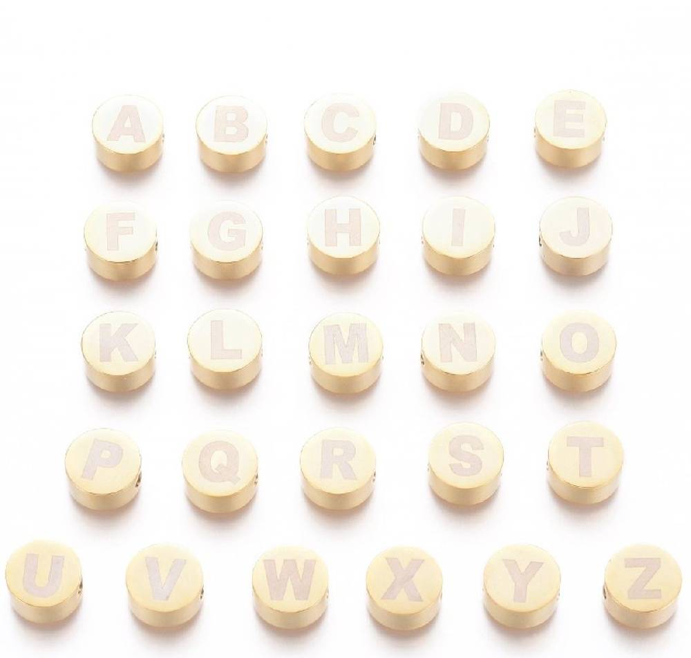Sadingo Buchstabenperlen | 26 Stück, 10mm Räumungsverkauf
