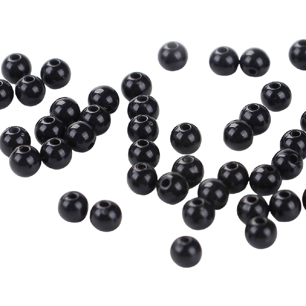 Sadingo Acrylperlen schwarz poliert | 500 Stk., 5 mm Riesige Ersparnisse