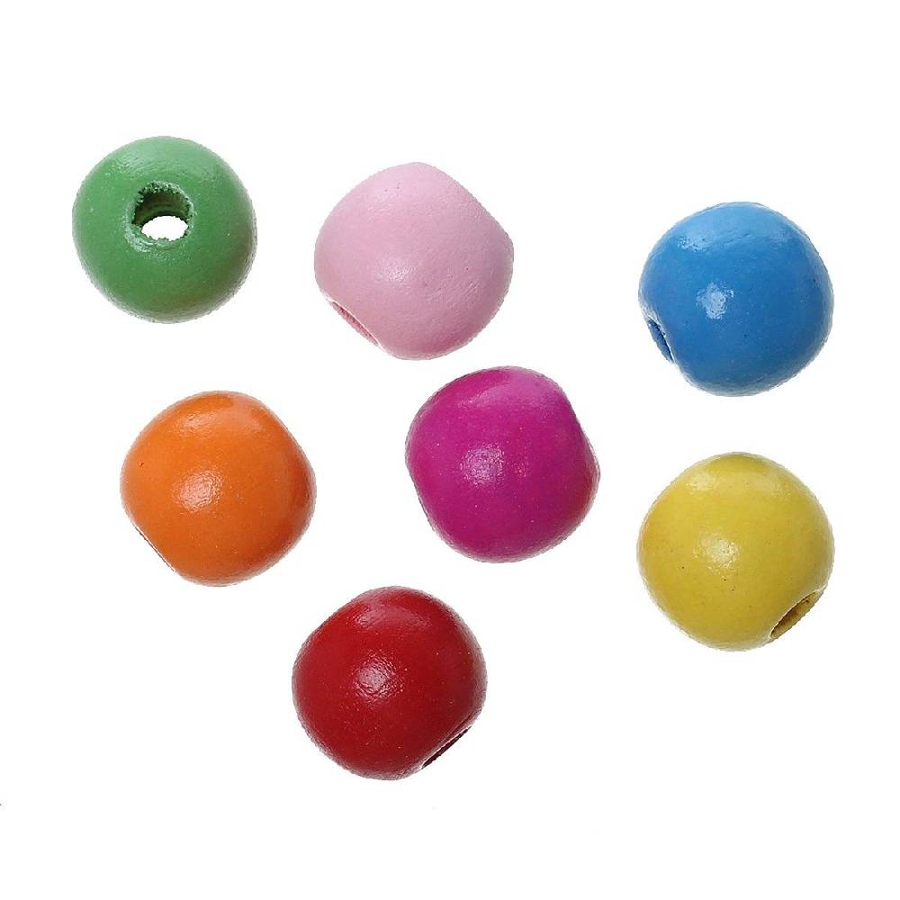 Sadingo Holzperlen bunt | 100 Stk. 16mm Letzte 3 Tage