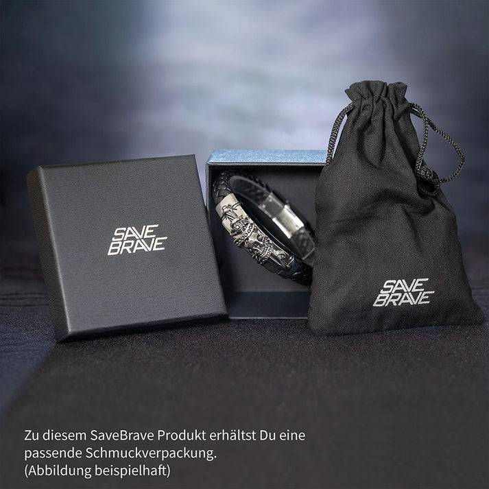 Save Brave Armband Havanna BK aus Kautschuk & Edelstahl Osterangebot