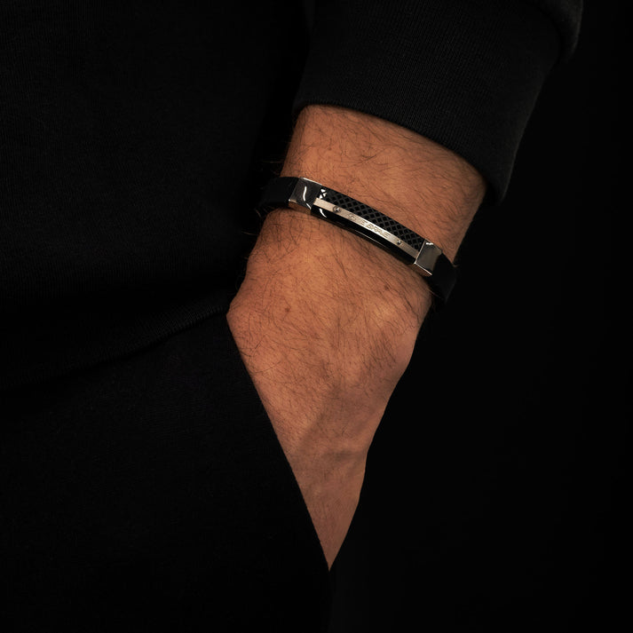 Save Brave Armband Xray aus Kautschuk & Edelstahl Saisonale Angebote