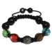 Silberdream SilberDream Shamballa Armband Zirkonia bunt 5 Glitzer Kugeln SDA925 Tägliche Deals