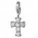 Silberdream SilberDream 925 Charm Kreuz weiß Armband Anhänger FC205W Preisnachlass