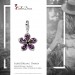 Silberdream SilberDream 925 Charm Blume lila Armband Ketten Anhänger FC4116 Neueste Mode