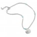 Silberdream SilberDream Fußkette Muschel hellblau 25cm 925 Sterling Silber SDF5245H Limitierter Zeitrabatt