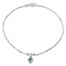 Silberdream SilberDream Fußkette Herz 23cm Zirkonia hellblau Silber SDF2023H Exklusivangebot