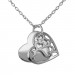 Silberdream SilberDream Kette Doppel Herz 925 Sterling Silber 45cm SDK8007J Im Verkauf
