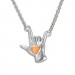 Silberdream SilberDream Collier Kette Handzeichen -Ich liebe dich- 925 Silber 46cm SDK50844E Exklusivangebot