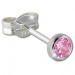 Silberdream SilberDream Ohrringe Zirkonia rosa 3mm 925 Silber Ohrstecker SDO5533A Valentinstagsangebot