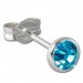 Silberdream SilberDream Ohrring Zirkonia türkis 4mm 925 Silber Ohrstecker SDO5534T Neuheiten