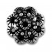 Silberdream SilberDream Ohrstecker Blume Zirkonia schwarz 925er Silber Damen SDO8519S Räumungsverkauf