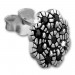 Silberdream SilberDream Ohrstecker Blume Zirkonia schwarz 925er Silber Damen SDO8519S Räumungsverkauf