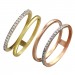 Silberdream GoldDream Gold Doppel Ring Zirkonia weiß Gr.60 333er Rosegold GDR505E60 Vatertagsangebot