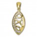 Silberdream GoldDream Kettenanhänger Blatt Zirkonia 333 Gold Anhänger Echtschmuck GDH5060Y Kostenloser Versand international