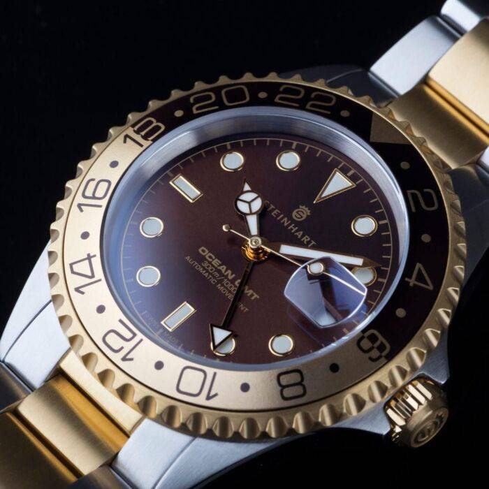 Steinhart Ocean One GMT two- tone CHOCOLATE Taucheruhr Riesige Rabatte