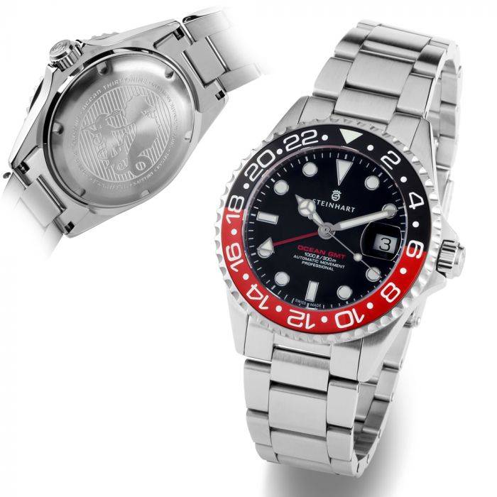Steinhart Ocean 39 GMT BLACK-RED Ceramic Taucheruhr Neuheiten