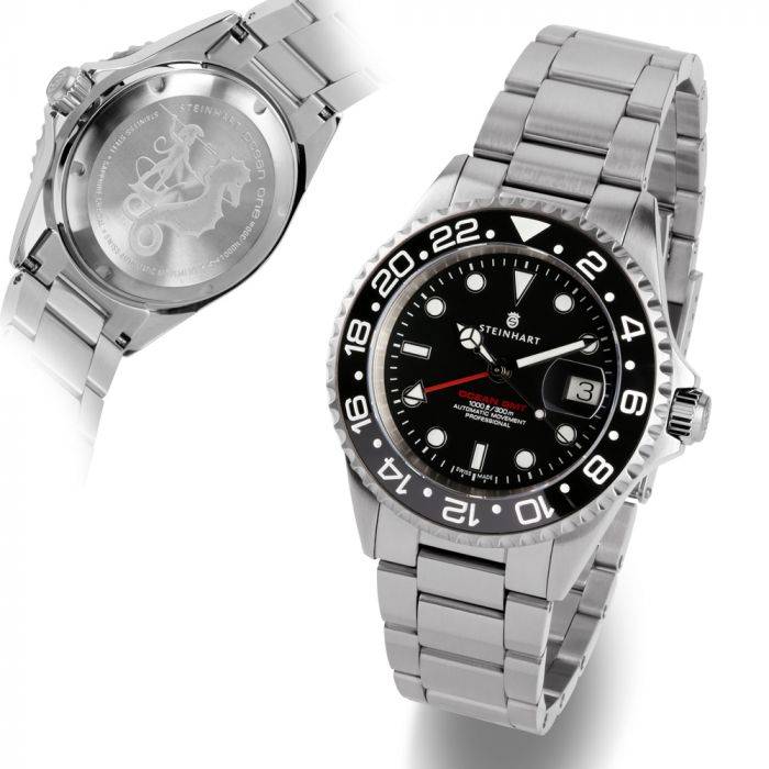 Steinhart Ocean One GMT BLACK Ceramic Taucheruhr Räumungsverkauf
